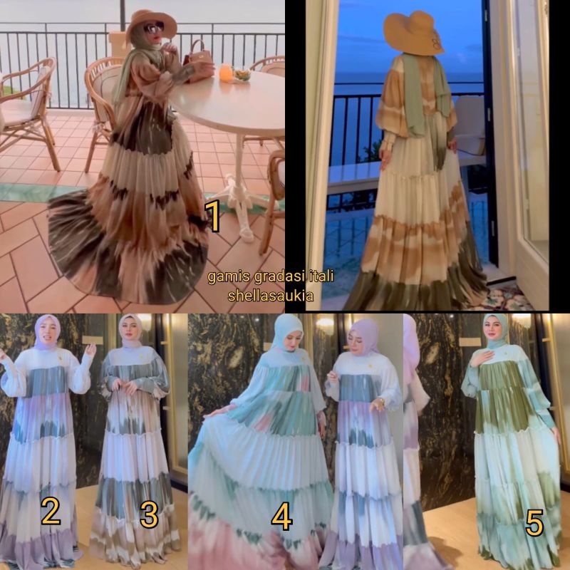 Gamis Gradasi Italia Shellasaukia