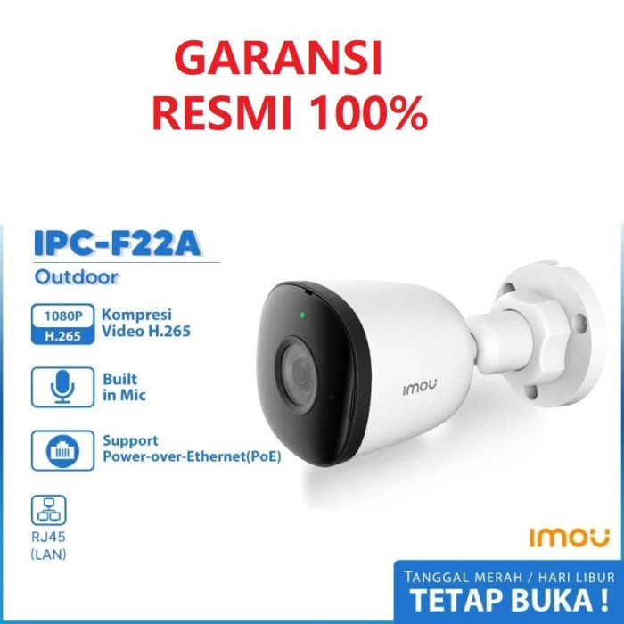 IMOU IPC-F22AP DAHUA IMOU H.265 POE BULLET IP CAMERA BERGARANSI RESMI