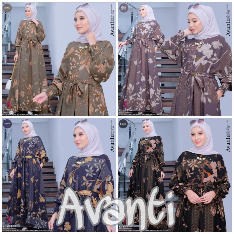 Avanti Dress Jumbo Bahan Dior silk import Arabic Busui