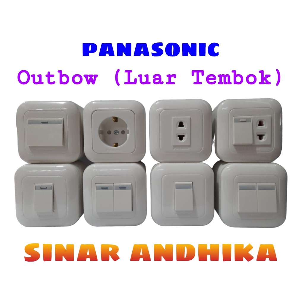 SAKLAR / STOP KONTAK PUTIH OUTBOW WIDE SERIES PANASONIC