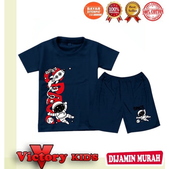 Setelan tangan pendek anak laki-laki/perempuan 1-10 tahun