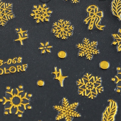 1 Pc Stiker Kuku 3D Desain Santa Claus Snowflake Rusa Pohon Natal Warna Silver Emas Untuk Dekorasi Manicure
