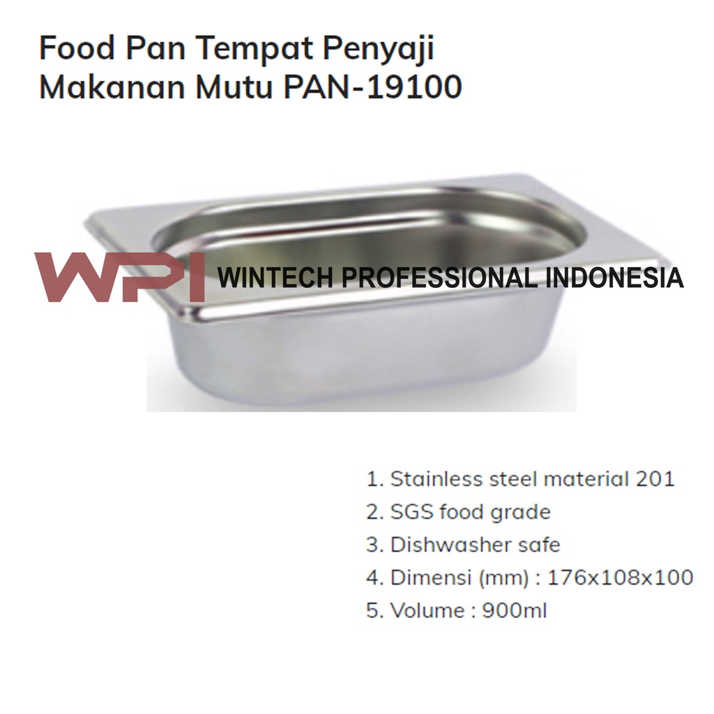 PAN-19100 Stainless Steel Gastronom Pan / Food Pan And Food Pan Cover