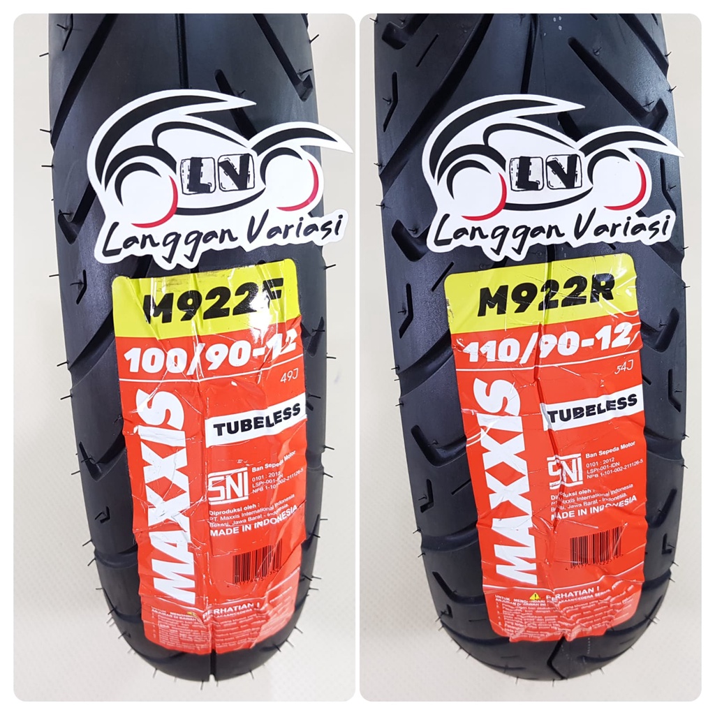 Ban Luar Tubeless Scooter Maxxis M922F M922R M 922 F / R 100 90 / 110 90 - Ring 12