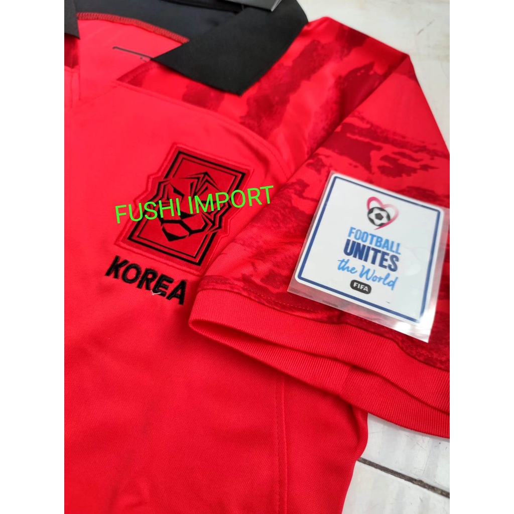 Jersey Baju Bola Korea Home Full Patch Piala Dunia World Cup 2022 Grade Ori