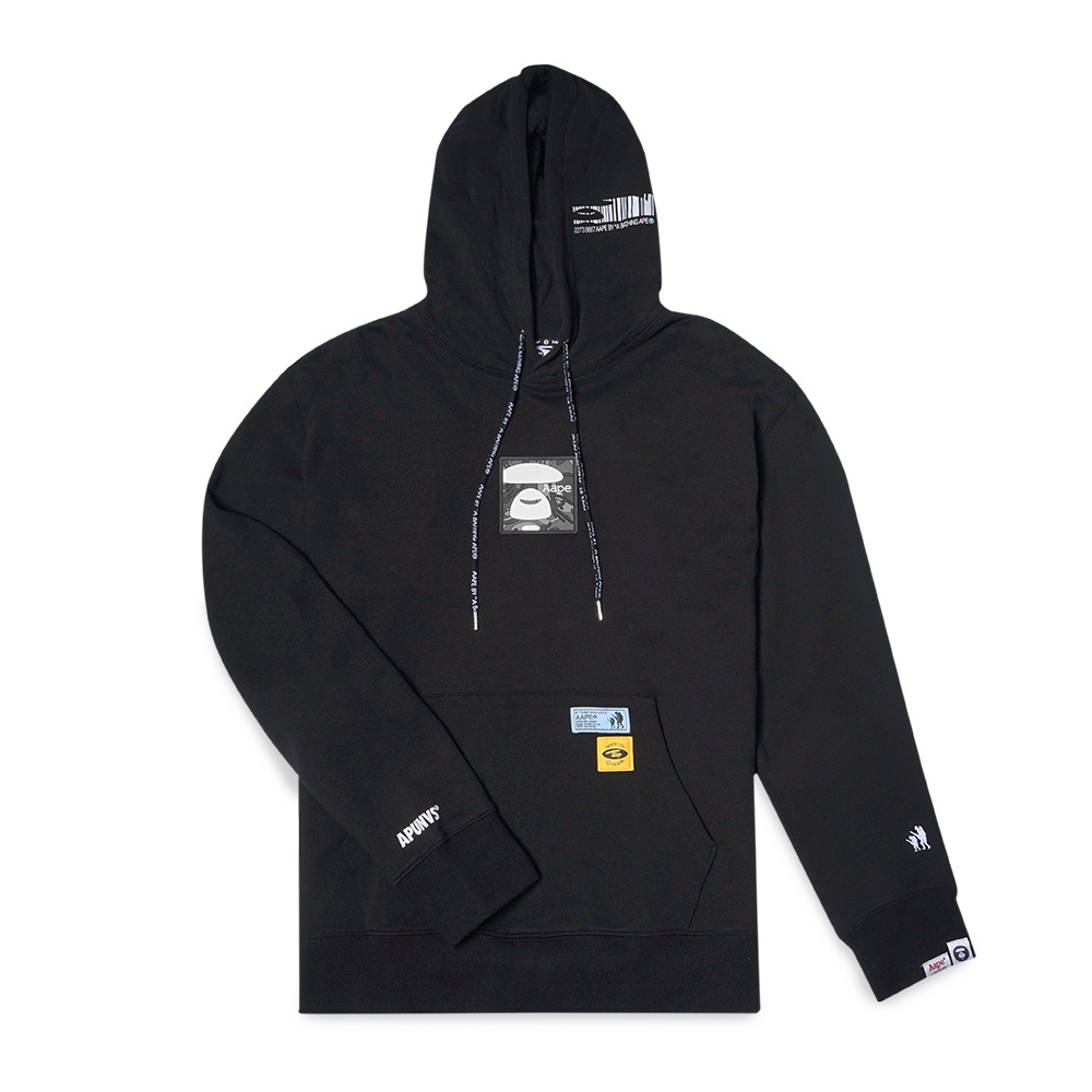 Aape by A Bathing Ape Patch Logo Hoodie Black