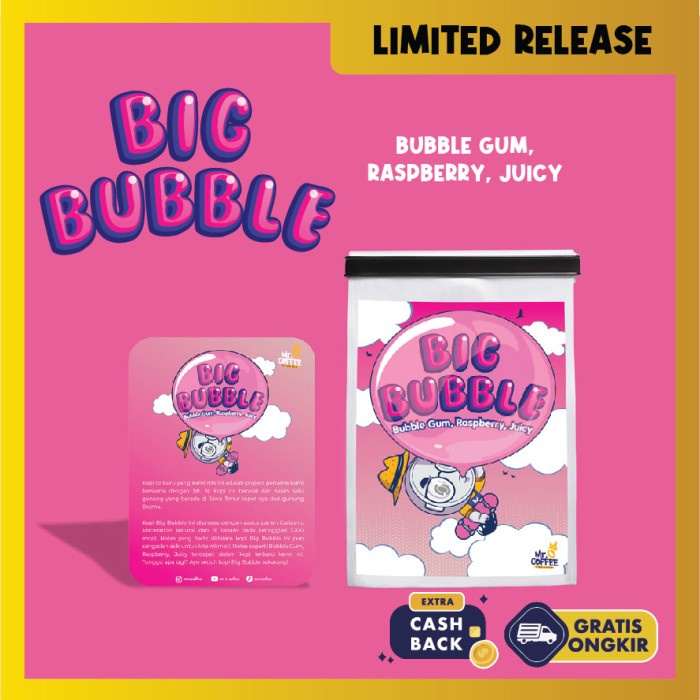 

KOPI ARABIKA SPECIALTY BIG BUBBLE 100G - LIMITED ARABICA MROCOFFEE