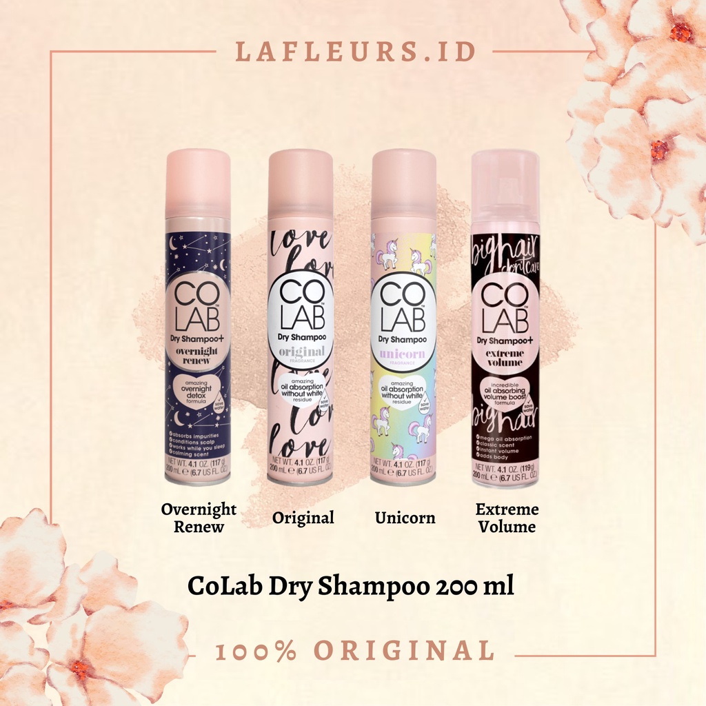 Jual COLAB /Co Lab Dry Shampoo Original / Unicorn / Overnight Renew