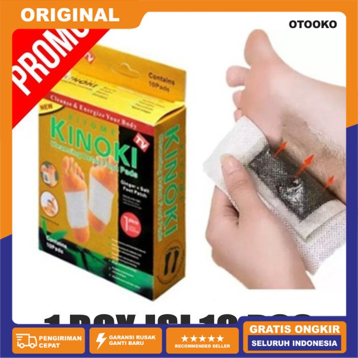 Kiyome Kinoki Gold Koyo Pembersih Racun Kaki Detox 1 Box Isi 10 Pad