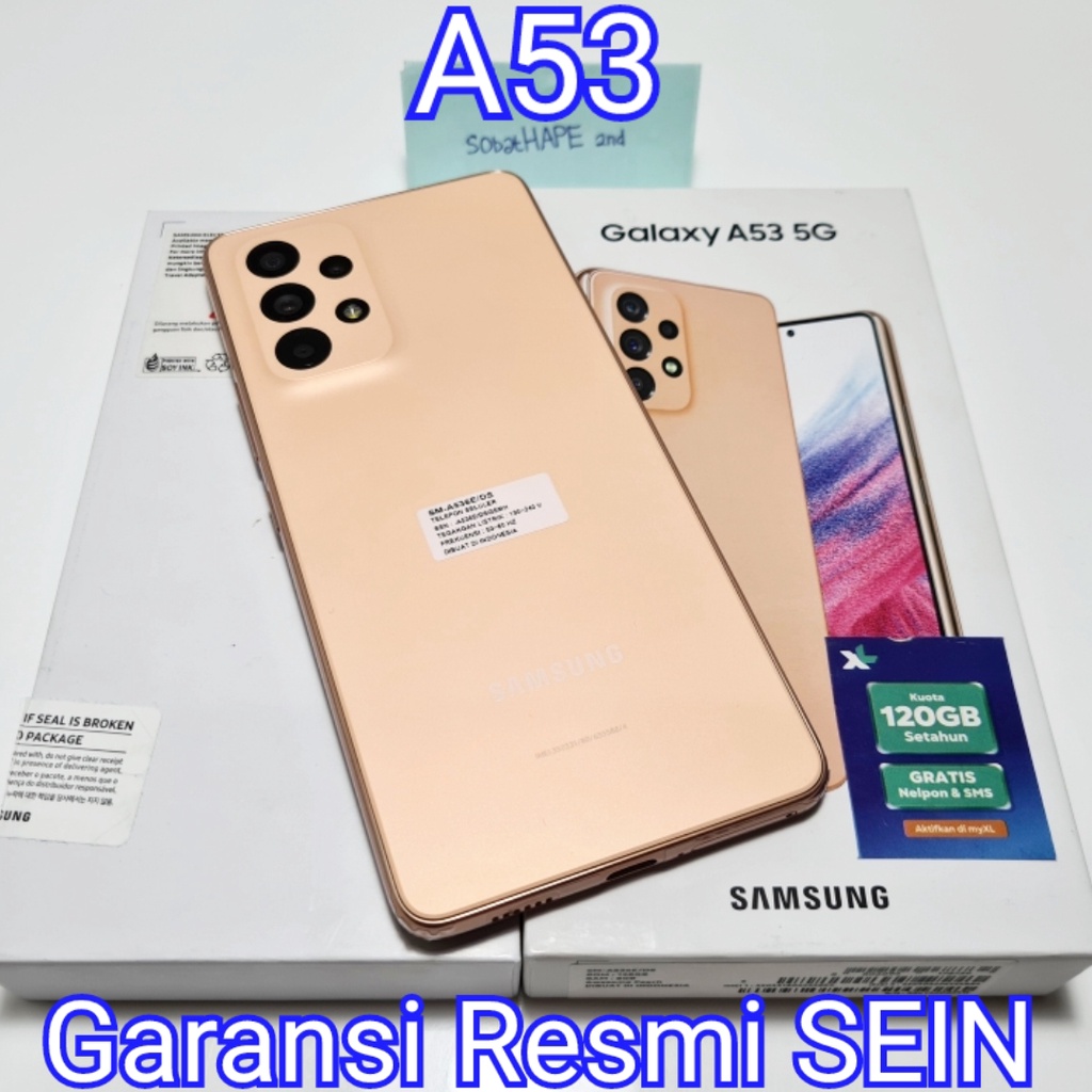 HP Samsung Galaxy A53 5G 128GB 256GB Resmi SEIN Dual Sim 2nd Fullset Second Original Bekas Mulus
