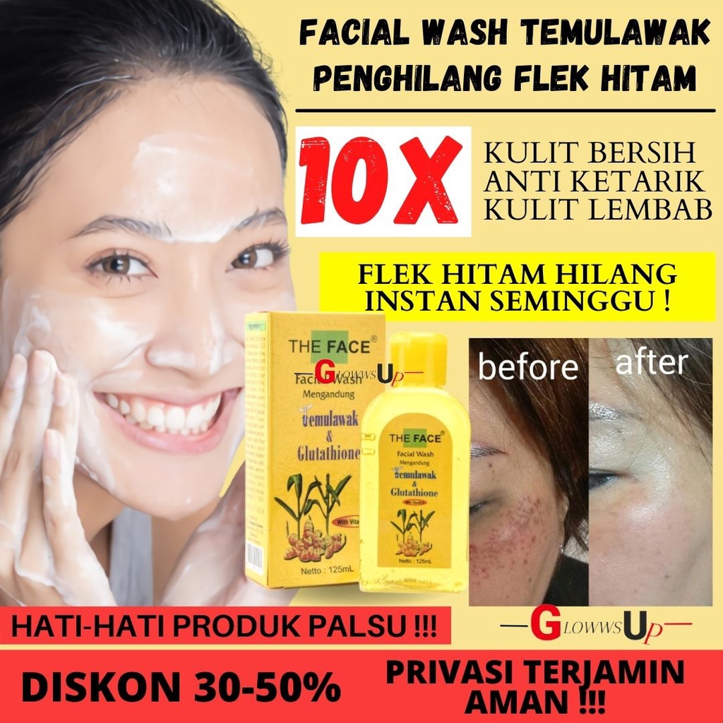 THE FACE Temulawak Facial Wash with Glutathione 125ml