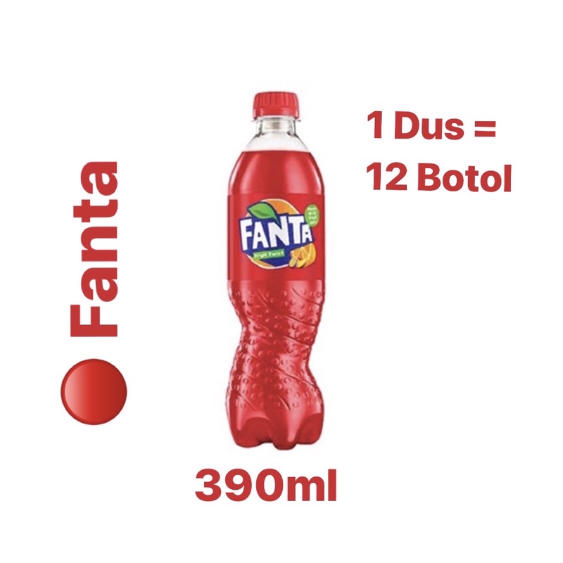 

〖Fanta 390ml | 1 Dus / Karton - 12 Botol | Minuman Bersoda