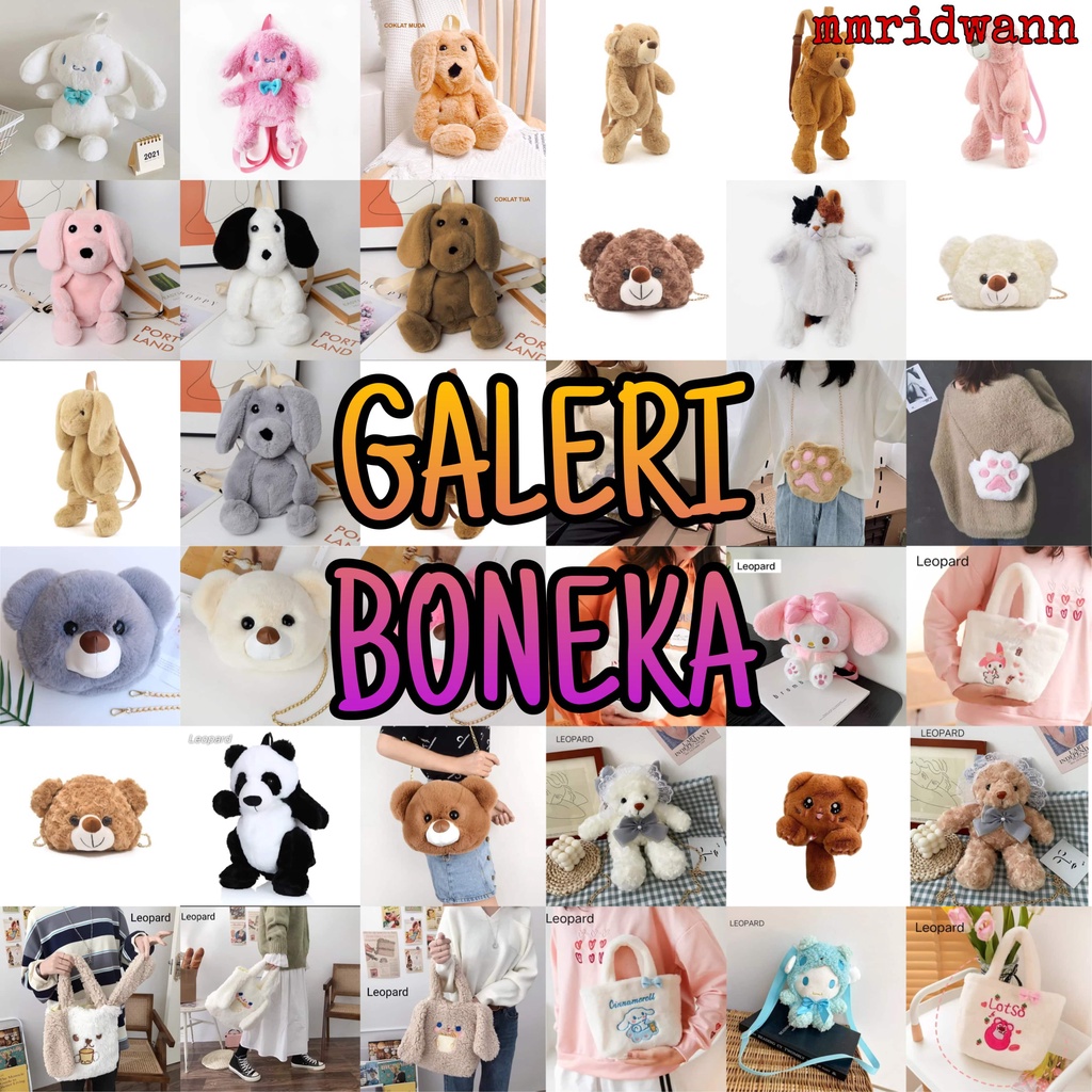 [GALERI TAS BONEKA] Promo Ransel Stitch Biru Pink Tas Boneka Panda Tas Beruang Ransel Tedy Bear Bulu Lucu Imut Gemoy Ransel Wanita Baru Boneka Mewah Ransel Kasual Tas Kepribadian Kartun Beruang Tas B2305