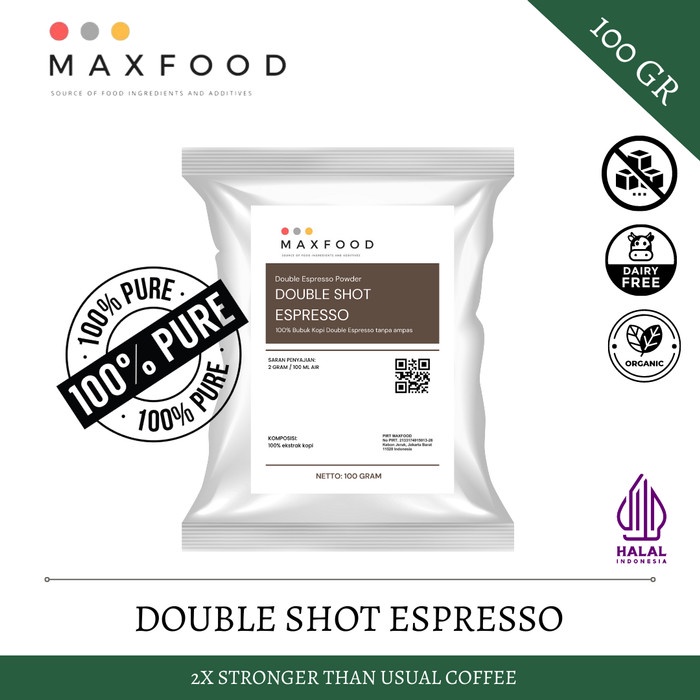 

100 GR DOUBLE SHOT ESPRESSO / BUBUK KOPI ESPRESSO TANPA AMPAS