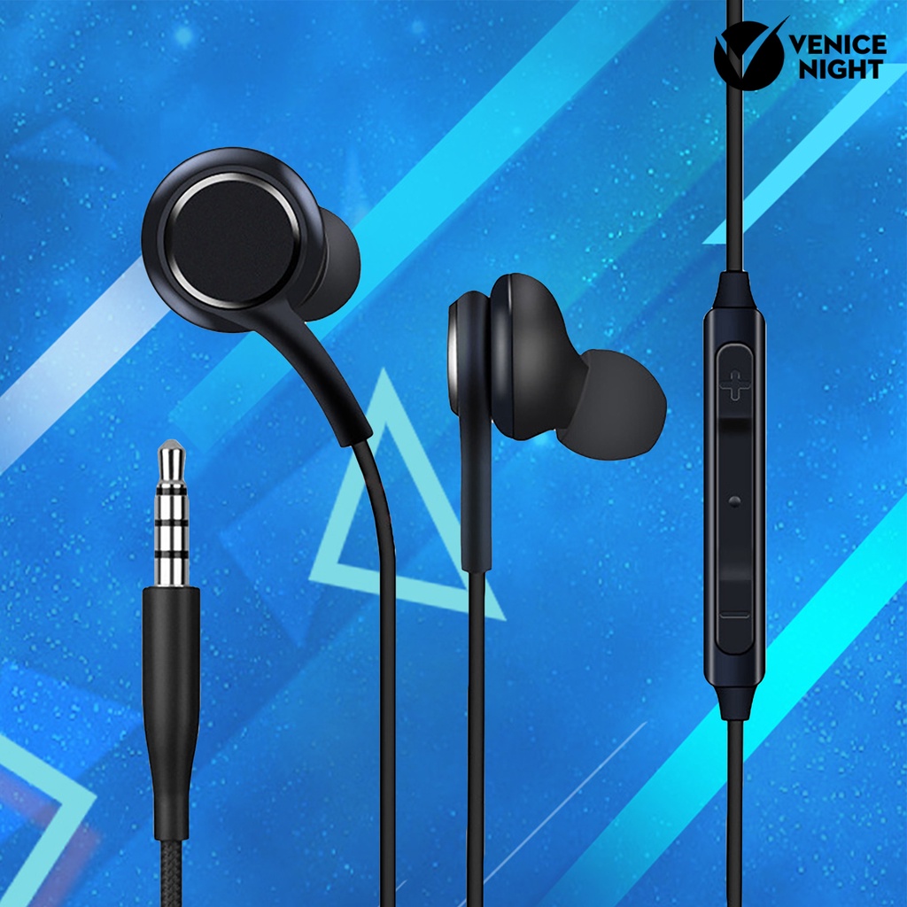 (VNEP) (Berkabel) S8 Plus Earphone Efek Suara Bagus Tahan Air Ergonomis 3.5mm Gaming Stereo Earbud untuk Panggilan