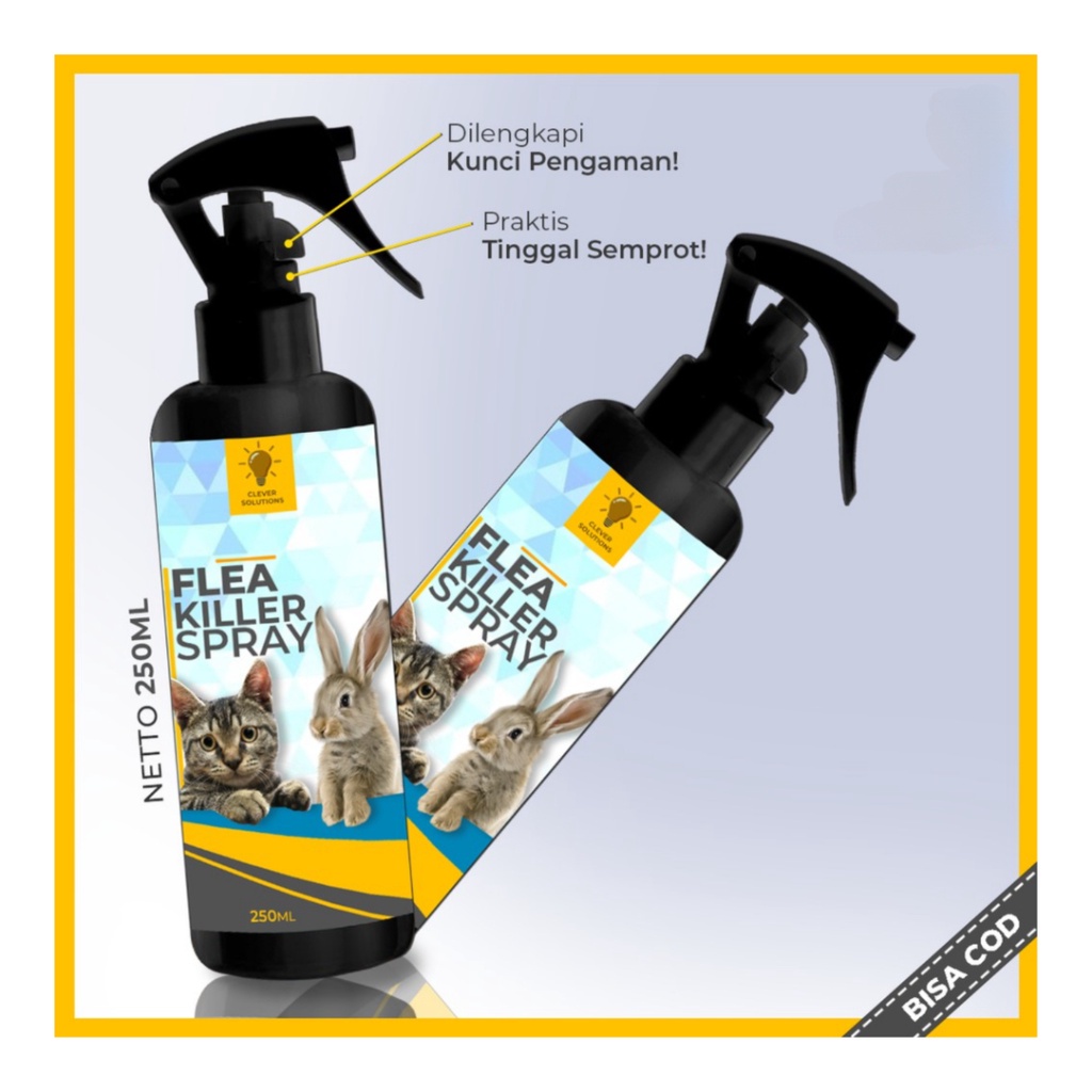 FLEA KILLER SPRAY 250mL - Obat Anti Kutu Kucing Kelinci Anabul /Pembasmi Kutu Kucing Aman Ampuh [ CS ]