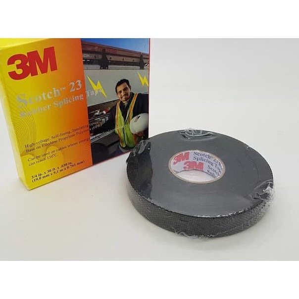 Isolasi Karet Listrik Tape 3M Scotch 23 Rubber