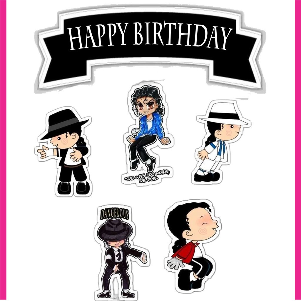 

BIGBAG TOPPER CAKE ULANG TAHUN / HIASAN KUE CUSTOM MICHAEL JACKSON