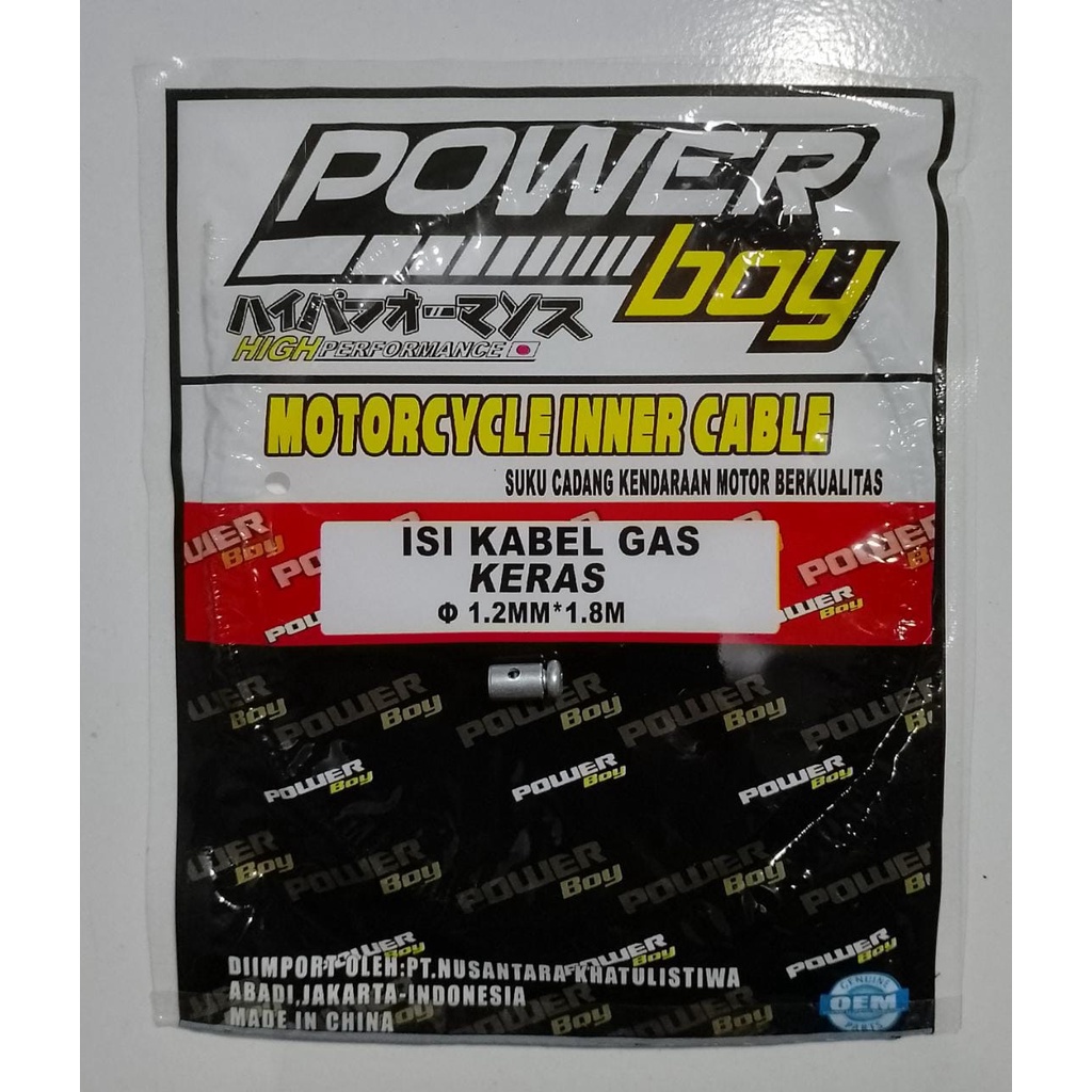 ISI TALI GAS POWER PLUS NEPEL SET VESPA DAN SEMUA MOTOR