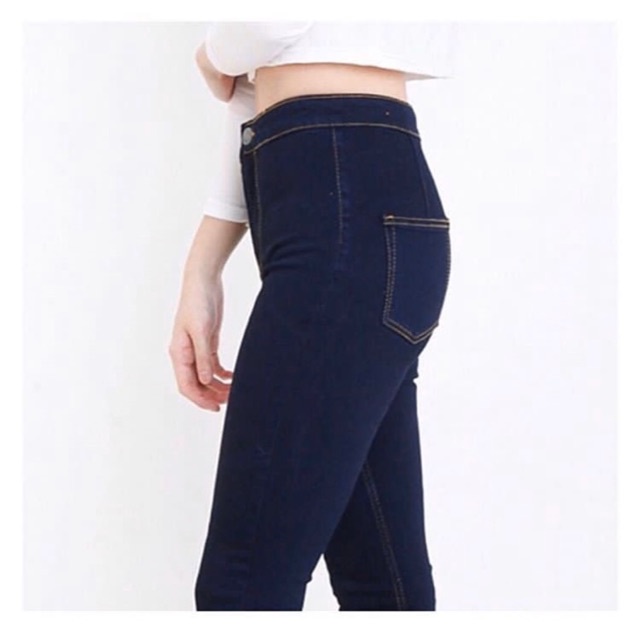 Celana Panjang Highwaist Jeans Wanita Denim Jeans Stretch Super Jeans celana hw wanita navy xelana navy hw