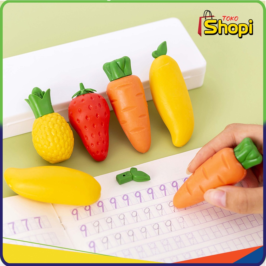 

Penghapus Pensil Karakter Buah Buahan Lucu Set 3pcs 845