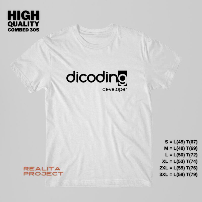 Kaos programmer dicoding developer buku coding / kaos combed 30s big size jumbo xxxl