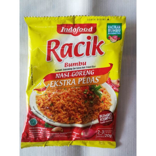 

Indofood Racik Bumbu nasi goreng Extra pedas