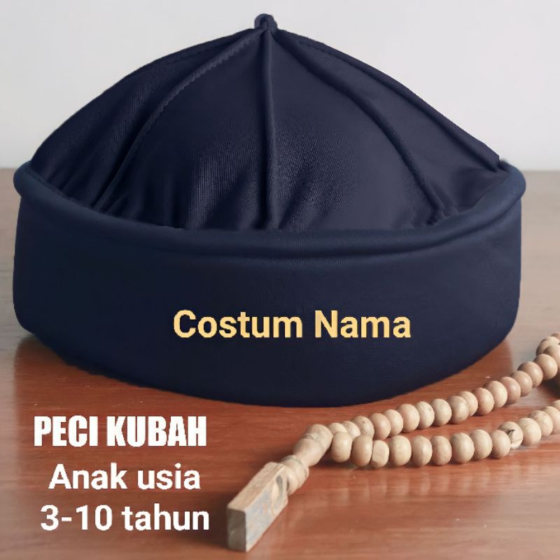 Peci Kubah Anak Costum Nama Peci Santri Peci Sholat Request Nama