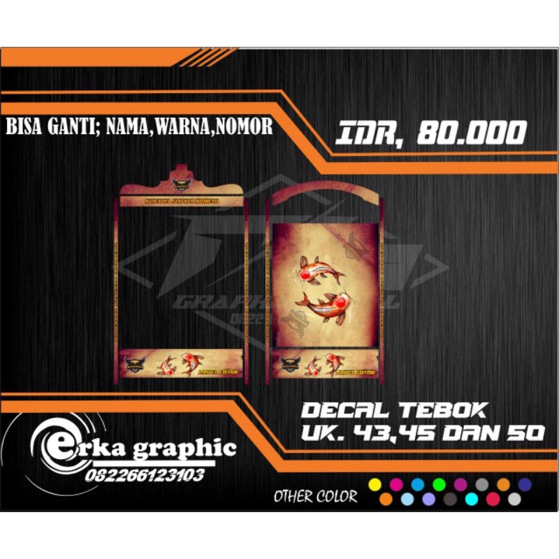 Decal tebok cucak ijo full motif