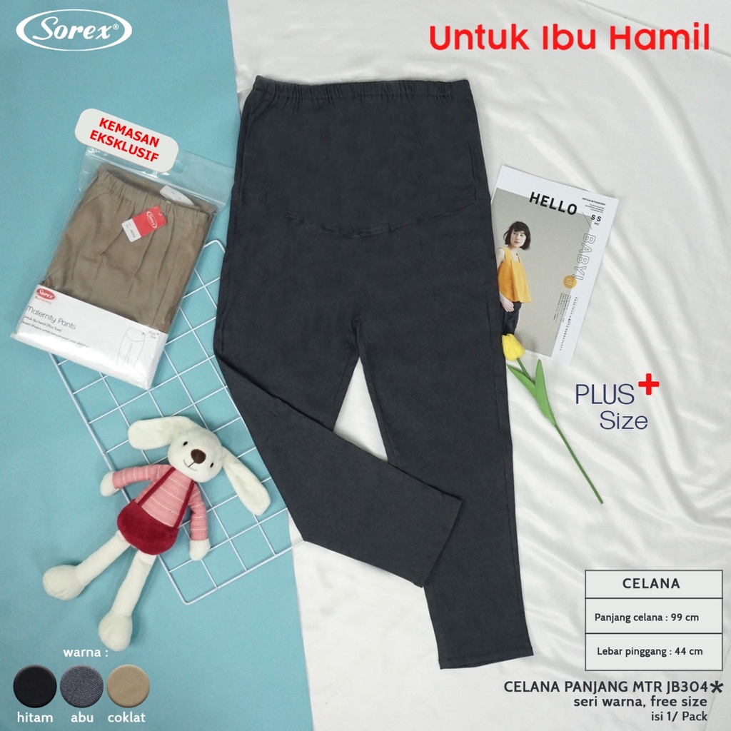 SOREX (1pcs) Celana Panjang Legging Hamil Kantor Freesize Big Size Bamboo 303 304 7004 401 402