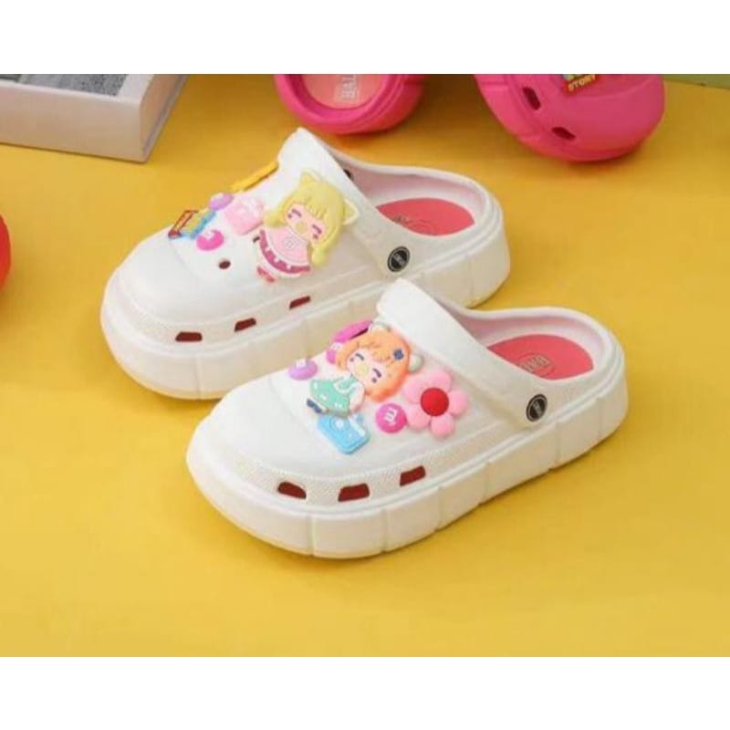 SANDAL JELLY ANAK MOTIF FROG SENDAL SELOP SLIP ON CEWEK KARAKTER