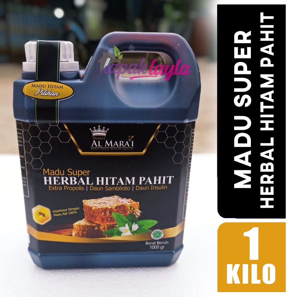 

(COD) Madu Super Herbal Hitam Pahit Plus 1 kg / NATURAL HONEY RAW HONEY MADU ASLI 100% BERGARANSI