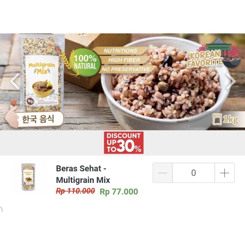 

Multigrain Mix (Beras Sehat) 1kg