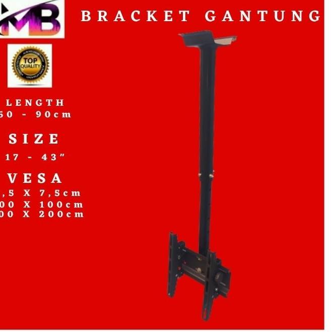 bracket tv gantung / braket tv gantung / bracket tv gantung plafon 43"