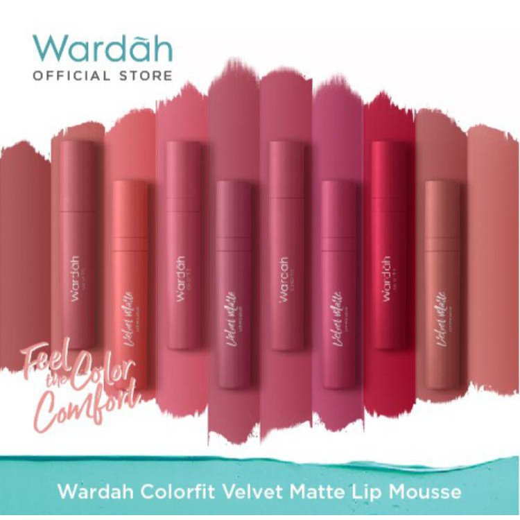 Wardah Colorfit Velvet Matte Lip Mousse - Nyaman dan Lembap di Bibir Lip Cream Girlsneed77 Medan Bisa COD Bayar di Tempat