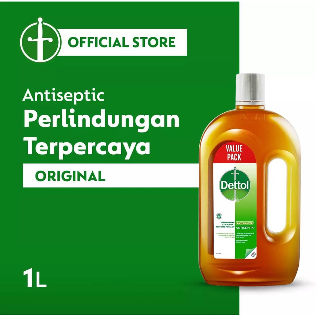 Detol Antiseptik Cair 1000 ml // 1 LITER // Dettol Antiseptik Cair