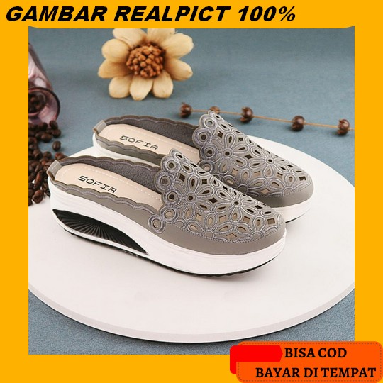 Boots Heels Import Fashion Korea Gs #Jh8889 Wedges Wanita Sepatu Wadges Tinggi Sepatu Sandal Tebal W