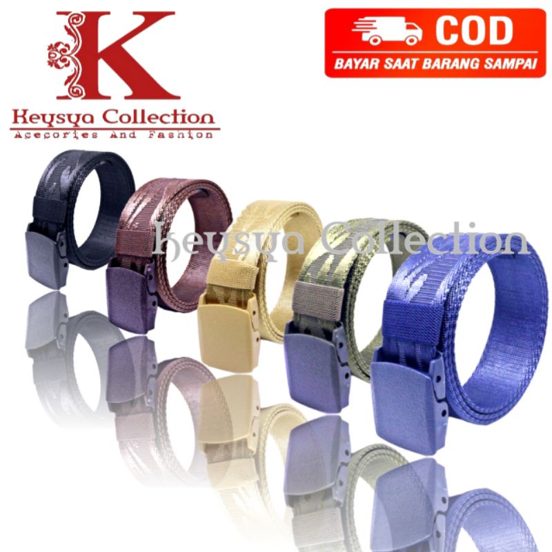 ikat pinggang pria kanvas nylon sabuk pria metal anti detector