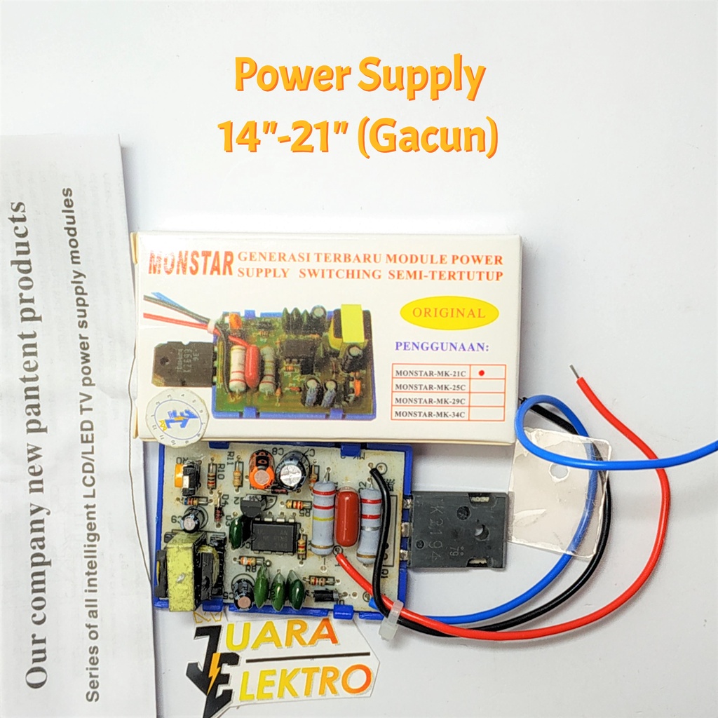 MONSTAR Power Supply 14" - 21" (Gacun) | Regulator TV Gacun 14 Inch - Gacun 21 Inch Power Supply PSU