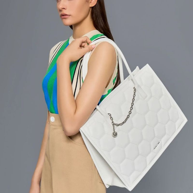 10.10 SALE | CK Graffiti Print Tote Bag / CK Geometric Quilted Tote Bag