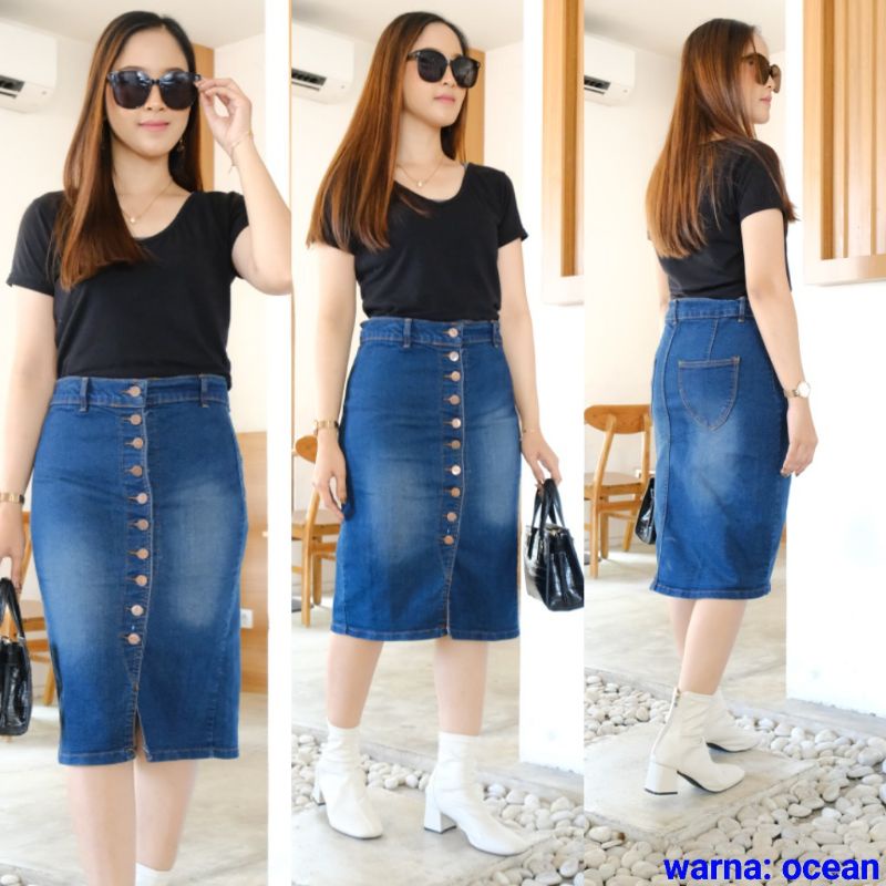 Rok Jeans Span 7/8 Shelin