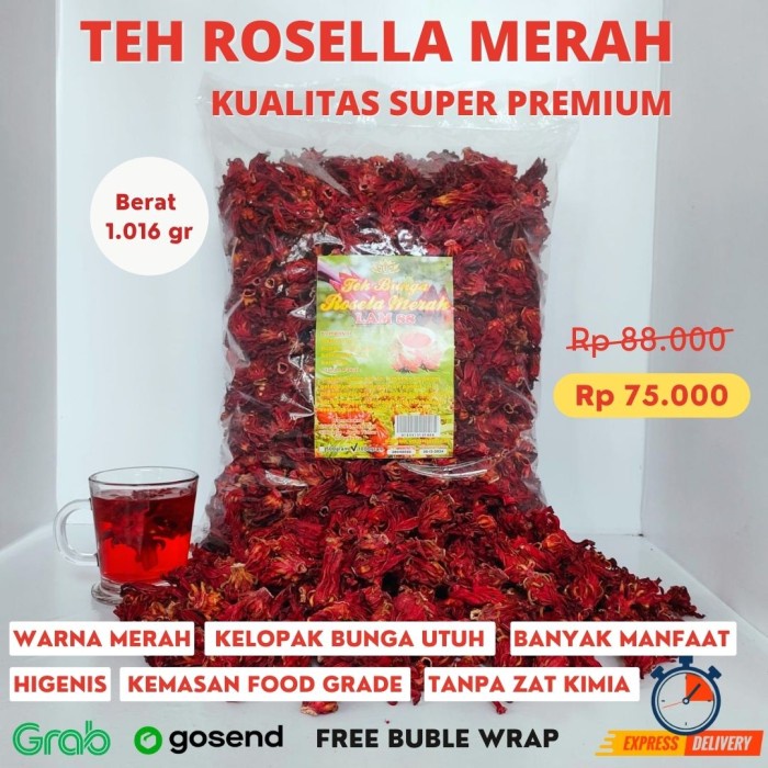 

BUNGA ROSELLA MERAH 1KG