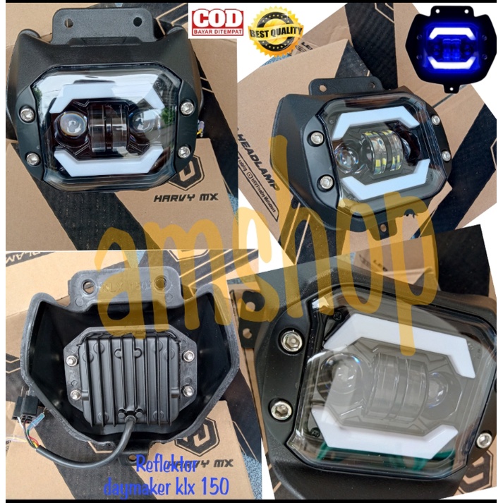 REFLEKTOR DAYMAKER KLX BF LAMPU DEPAN LED KLX BF LAMPU SOROT KLX BF LAMPU TEMBAK KLX BF HEADLAMP KLX