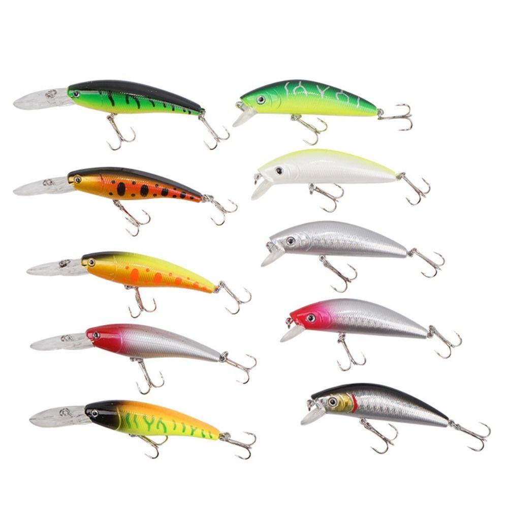 Preva 4PCS Umpan Ikan Kecil Tenggelam 7.5g 9cm Tackle Lidah Panjang Micro Minnow Lures