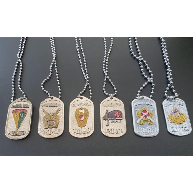 Kalung Liontin Pria TNI AD, TNI AL, TNI AU, INFANTERI, RAIDER, POLISI MILITER
