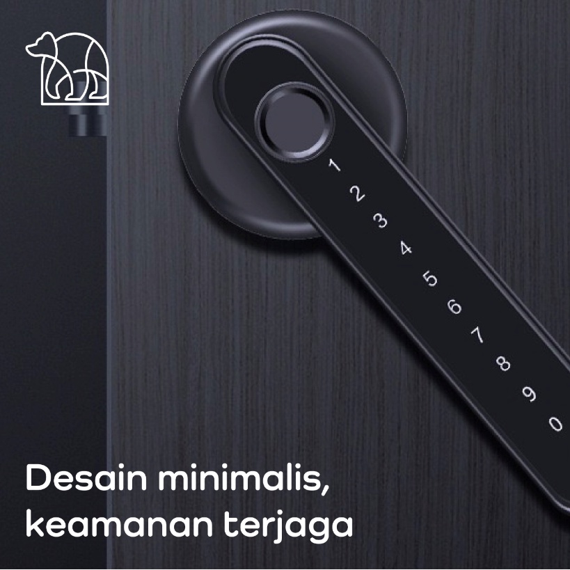 【IKONE】ZOTA Digital Home Smart Door Lock handle kunci pintu rumah electronic fingerprint sidik jari digital code security electronic lock gagang pintung elektronik digital gagang pintu rumah kamar safety lock