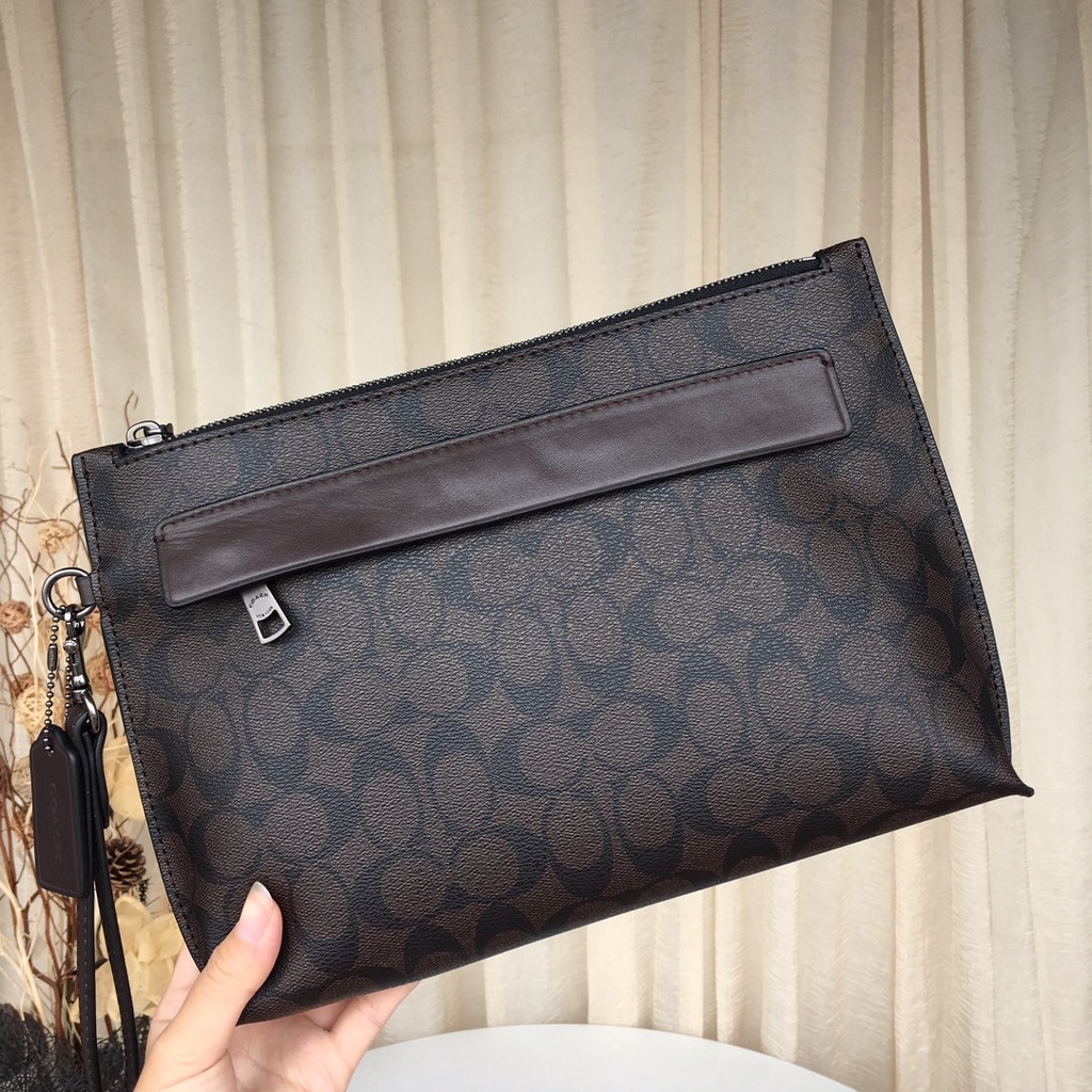 29508    coach cowhide with PVC material men and women clutch wrist bag  snb