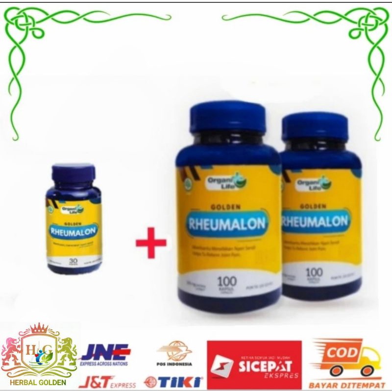 golden rheumalon obat sendi original isi 100 kapsul