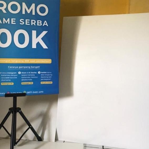 tripod standing banner frame - Hitam