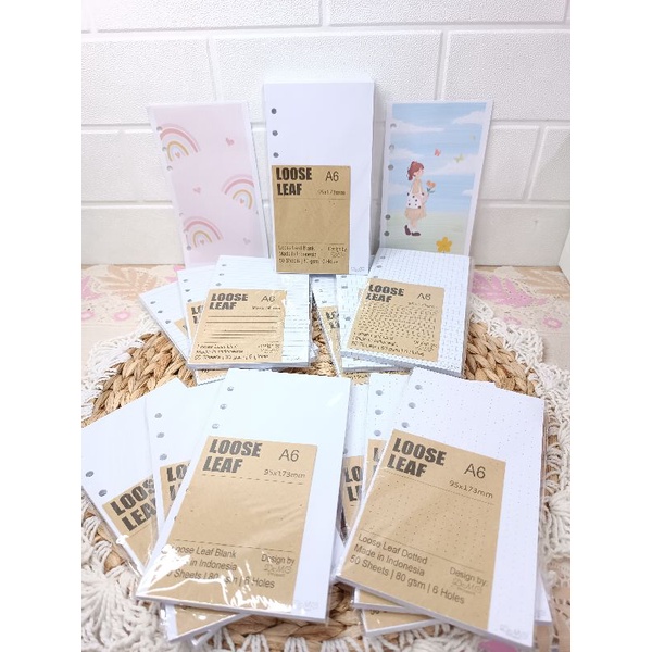 

KERTAS BINDER A6 / LOOSE LEAF 6 LUBANG 80 GSM/ ISI 50 LEMBAR